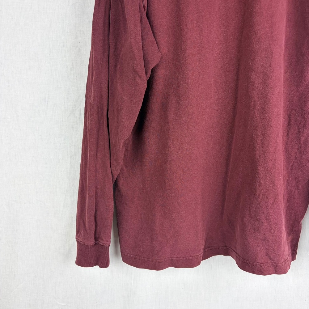 Carhartt Mens K126 PRT Long Sleeve Pocket T-Shirt Burgundy Maroon Original Fit M - Picture 4 of 13
